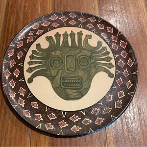 Peruvian Platter Plate Wall Decor Ceramic